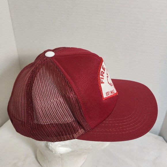 100 Mile House BC Fire Department Hat Snapback Vintage 70s 80s Cap Trucker - Picture 4 of 12